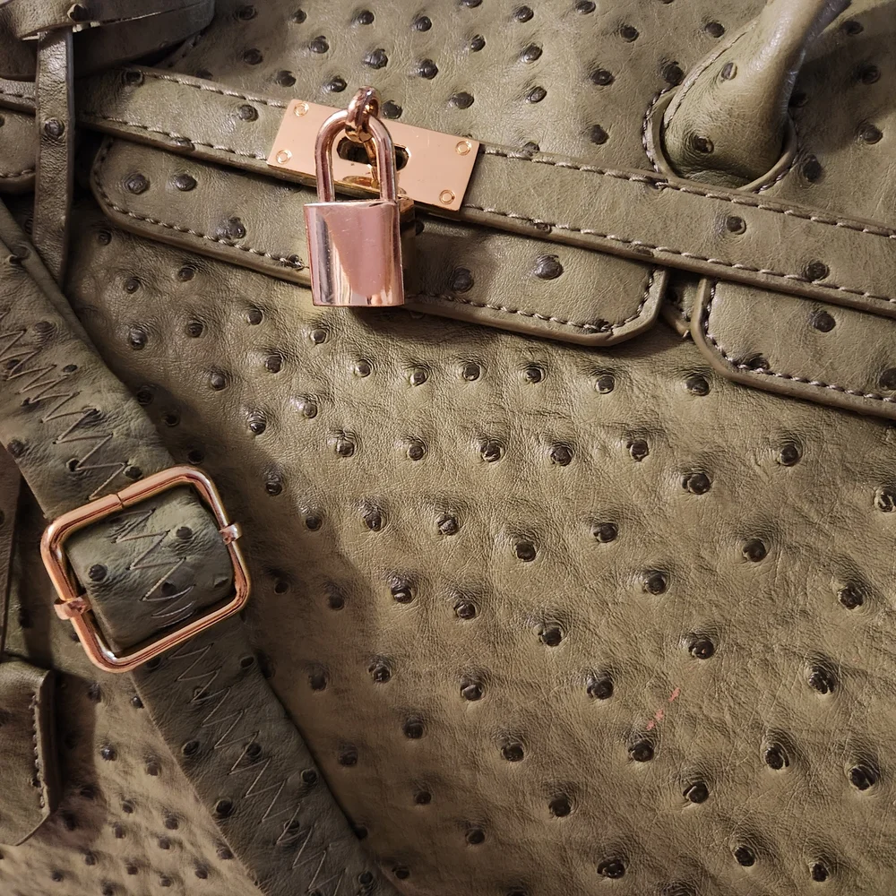 Large Elegant Green Tote bag - Picture 2 of 7